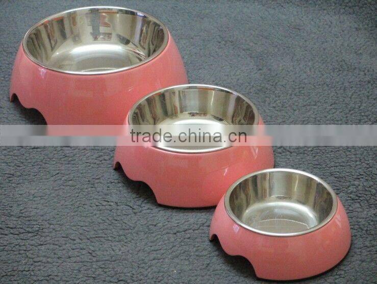 For Amazon and eBay stores Melamine stainless steel paw print pet bowl dog bowl