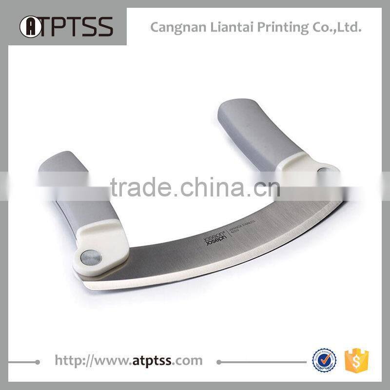 sharp edged double handle foldable knife