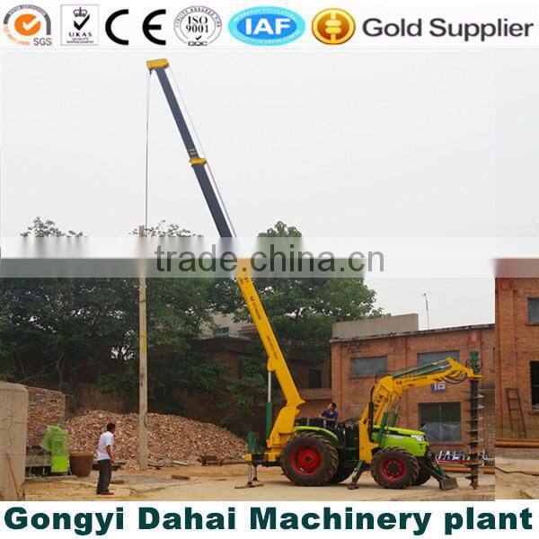Auger crane pile driver/ Power Pole Erection Machine