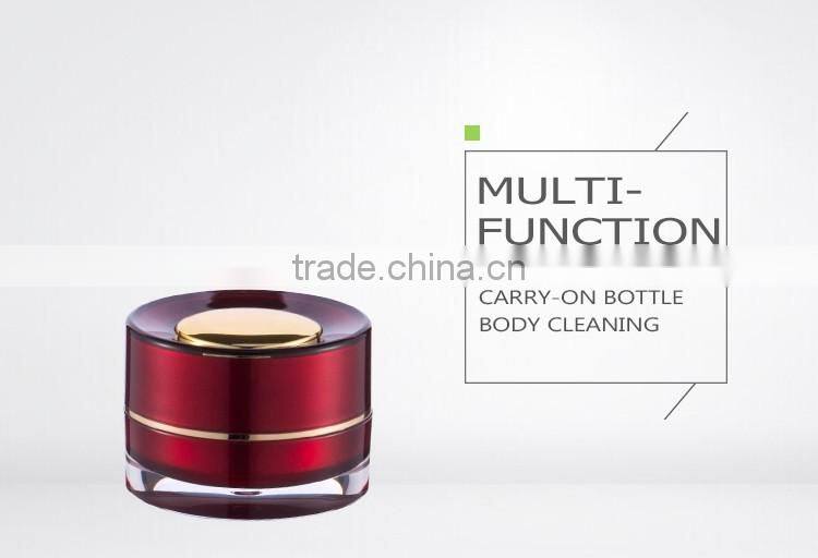 Hot square clear wholesale empty natural round shaped acrylic cosmetic jar