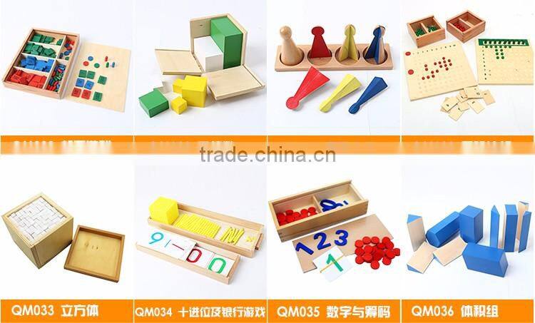 Kid Wooden toy montessori material from China factory