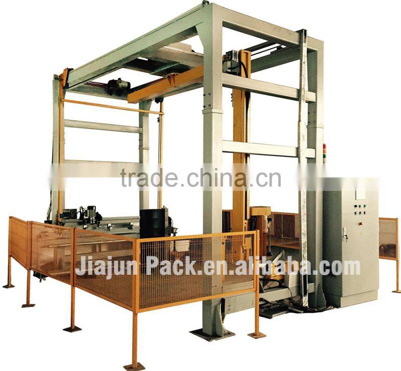Rotary arm type fully automatic pallet wrapping machine