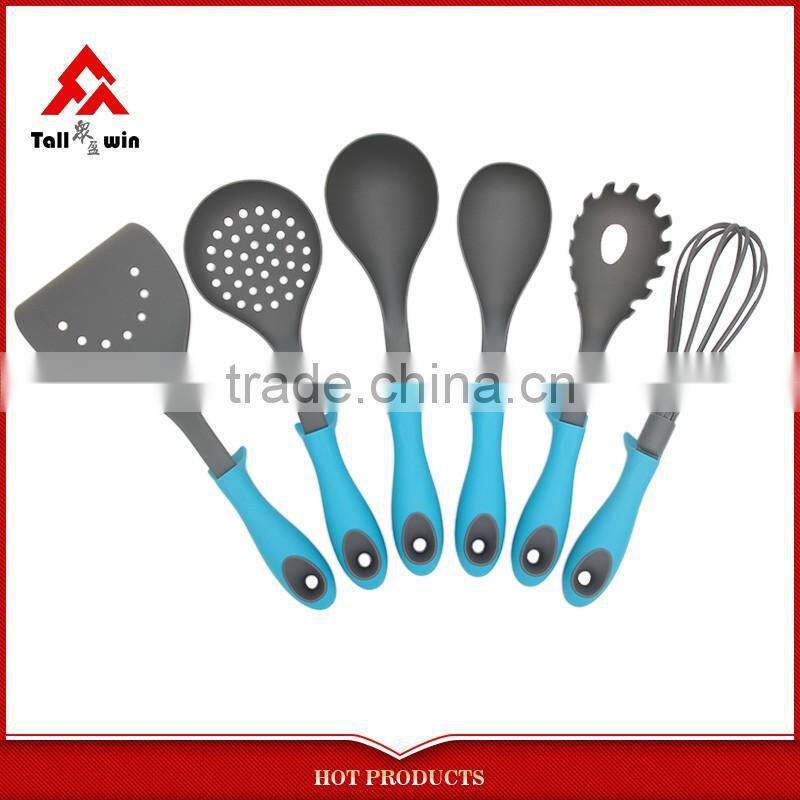 Plastic nylon kitchen utensils slotted turner/spoon/spaghetti server/ladle for modern kitchen designs