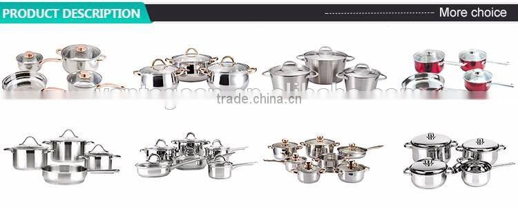 Good Quality Stainless Steel 8pcs cookware sets kitchen with glass lid