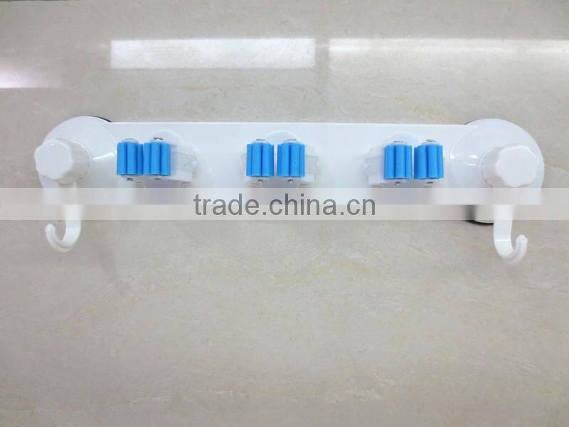 Bathroom Decroation Mop And Broom Plastic Holder With Sucking