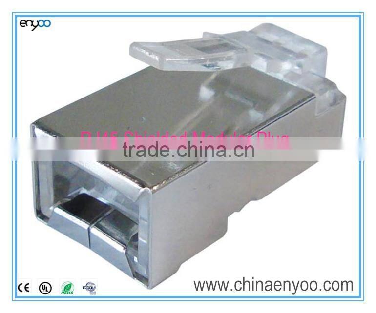 Cat6 Shielded RJ45 Modular Plugs/Connectors for Solid and stranded Wire