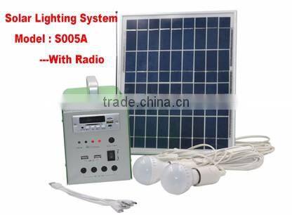 Portable 10W- 200W off grid solar power system with battery