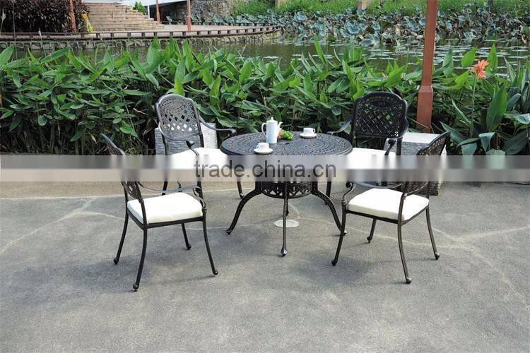Aluminum coffee shop furniture table and chairs
