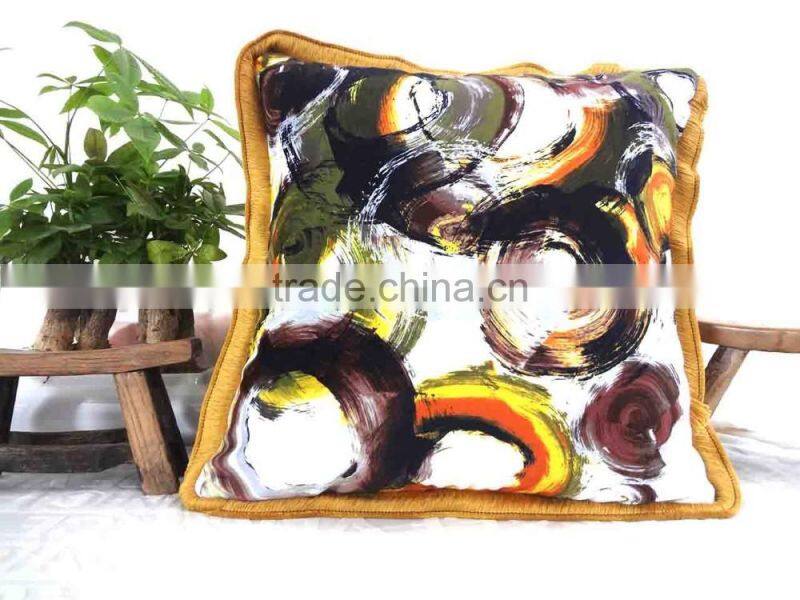 Home Decorative High Quality Cotton Throw Pillow Cover For Sofa Forest Theme