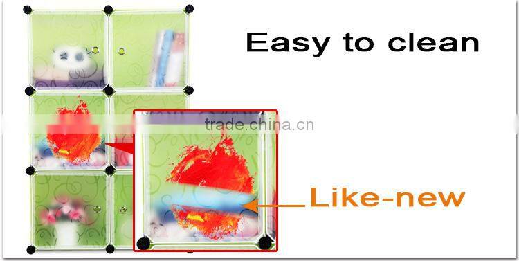 Children 6 resin sheets wardrobe simple grid storage box diy combination storage cabinets