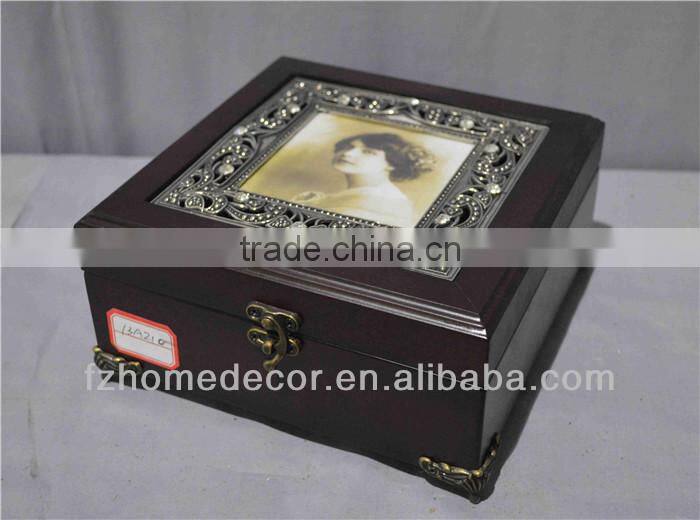 wooden photo frames jewelry box in old style