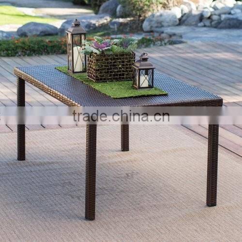 2017 Trade Assurance pefect outdoor Classic pe rattan handmade big loading garden table sets