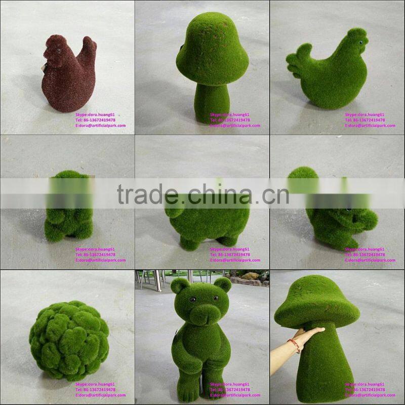 H080620 artificial decorative moss green grass rabbit decorative easter rabbits