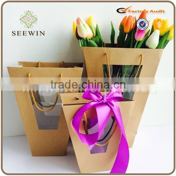 2017 cheap whloe sale Craft paper flower bag/ craft bag for flower