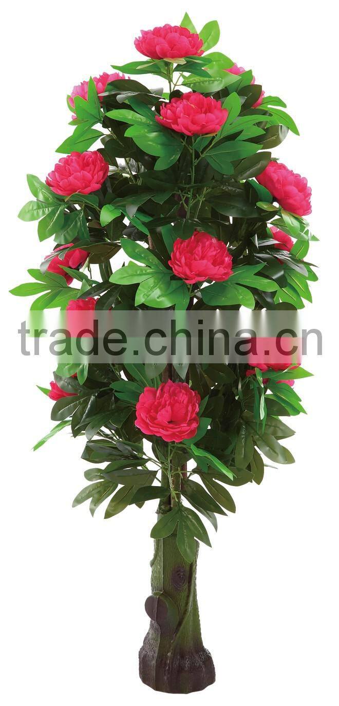 HX0101032 artificial peony silk flowers trees for decoration