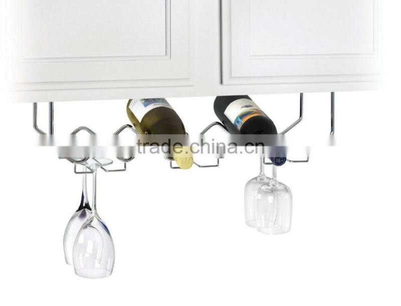Hot sale metal chrome under Cabinet Stemware Rack