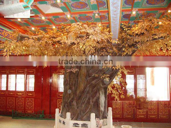 China wholesa decoration tree /outdoor UV proof vivid looking bionic barks ornament artificial ficus tree