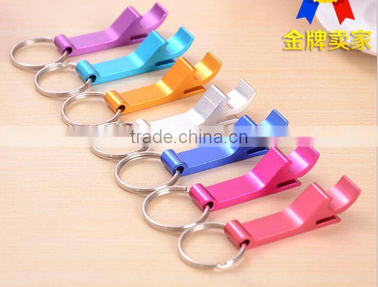 Stainless steel Bottle Opener keychain with logo for beer