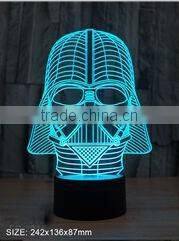 3D optical illusion Halloween pumpkin shape decoration desktop night light