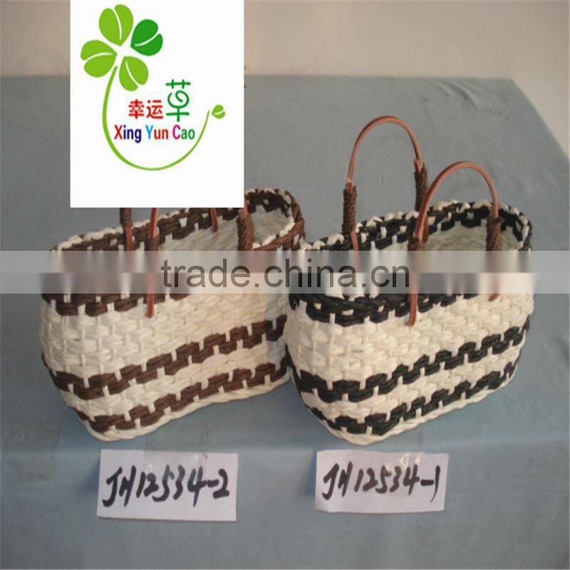 factory supply handmade fashion wheat stalk weave bag