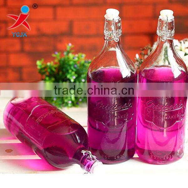 New magenta wine brewed wine bottle glass container sealing glass wine bottle with the pot