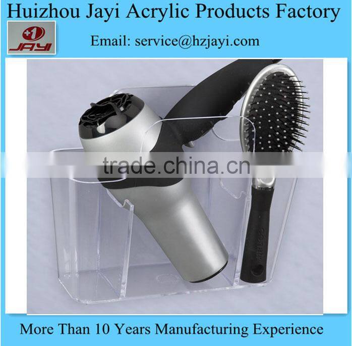 Wholesale custom crystal clear acrylic lucite plastic hair comb holder