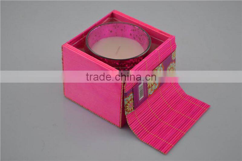 bamboo wholesale glass jar with spoon