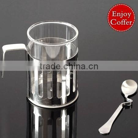 vintage glass coffee cup