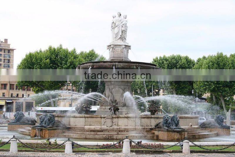 outdoor garden decoration large marble stone lion head fountain