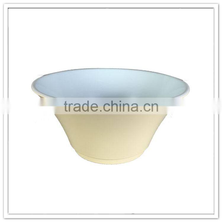 Hotel and restaurant supply solid white melamine large plastic salad bowl