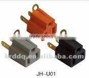 universal travel adapter male and female industrial plug socket 2 round electric pin plug convert to 2 flat