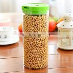 Transparent glass sealed cans with plastic easy buckle cover
