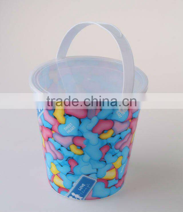 32OZ Colorful Eco-Friendly Plastic Popcorn Bucket With Lid