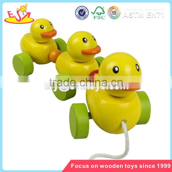 Wholesale educational wooden pull lions car toy funny baby wooden pull lions car toy W05B053
