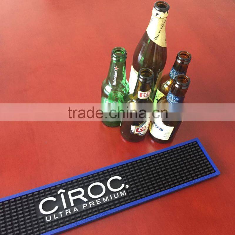 High quality customized waterproof soft pvc bar mat with promotion 3D embossing logo