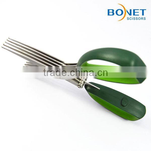 SHS0001/S97016 LFGB qualified kitchen herb multi blade scissors