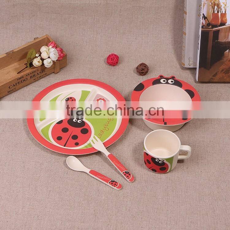 Eco-Friendly Baby Bamboo Fiber Tableware Wholesale Dinnerware Set