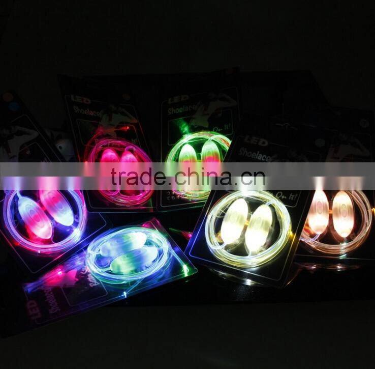 Hot selling glow shoe laces led flashing shoelaces light up led shoelace wholesale
