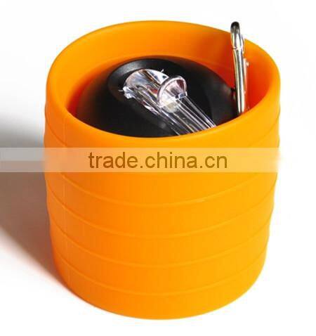 Hot water Collapsible Silicone squeeze water bottle silicone