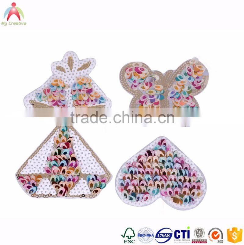 woven embroidary patches panel embroidered sequin patch