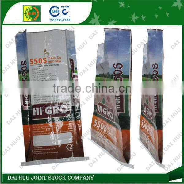 PP woven packaging bags with BOPP tape seal
