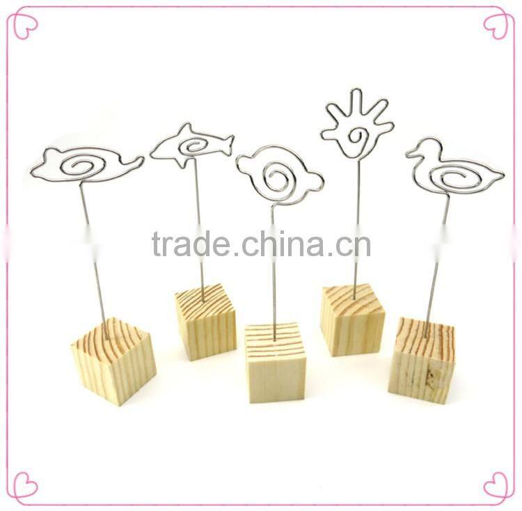 Popular flat metal animal shapes great metal clips with printing card