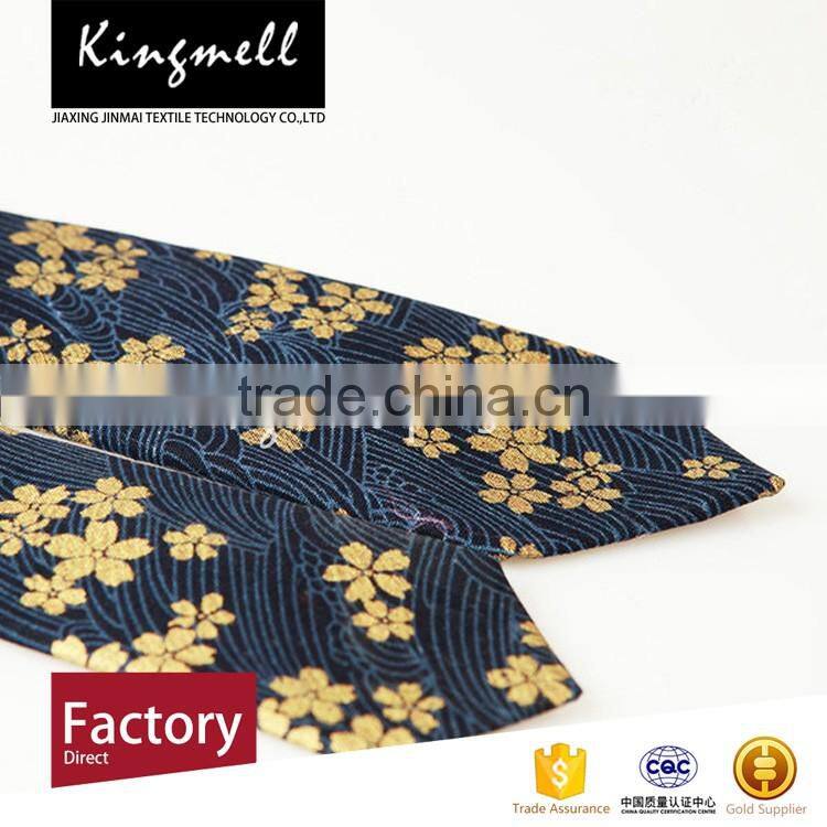 Custom digital printing 100% silk fabric for men's neck ties