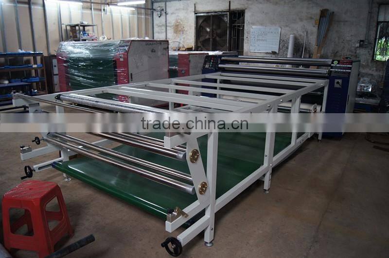 Rotary heat press for dye sublimation with oil drum oil heated