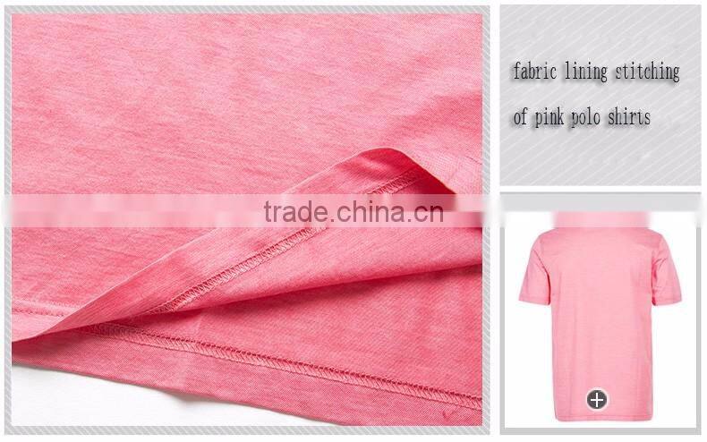 men 100% cotton pink polo shirts