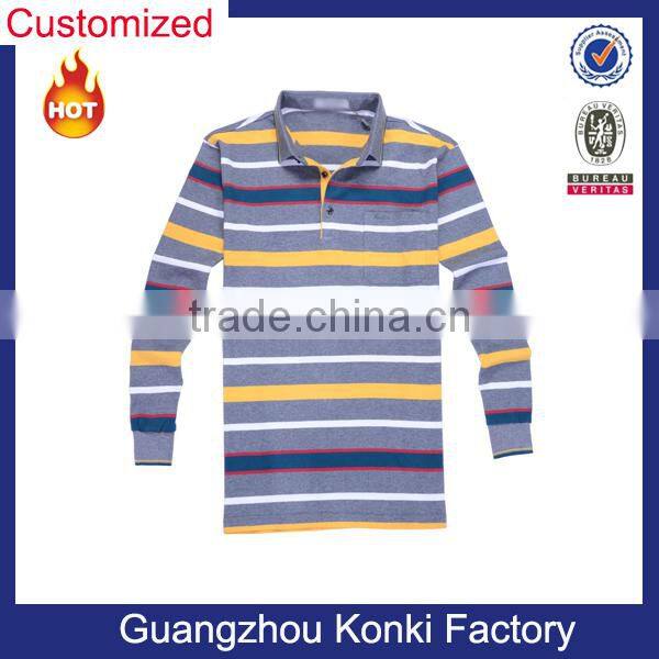 designer stripe polo t-shirts and long sleeve polo shirt