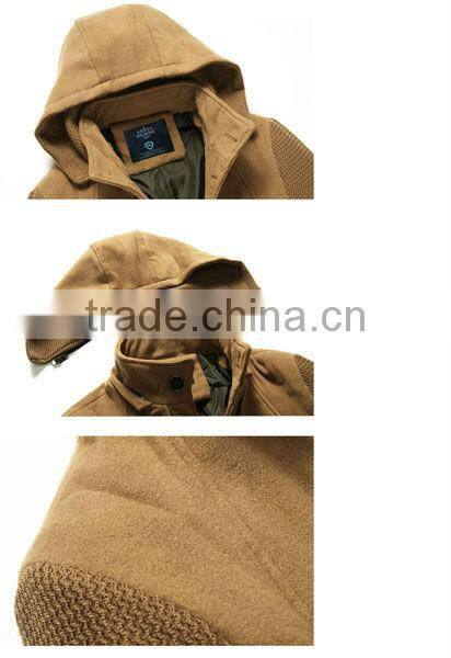 The newest fashion men tweed coat with hood