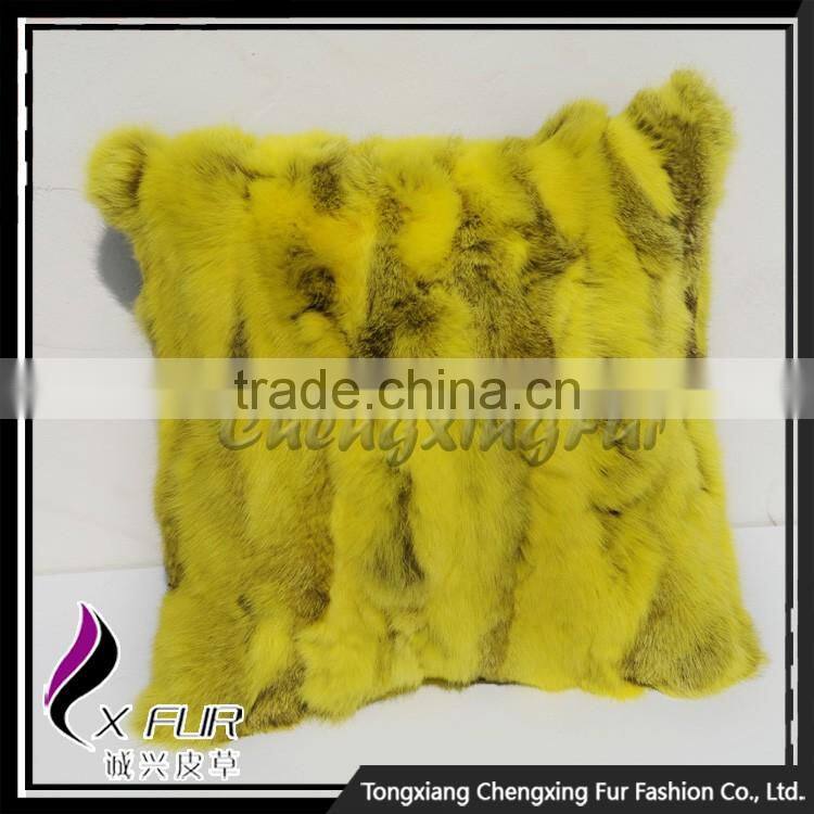 CX-D-17F Excellent Custom Design Rabbit Fur Pillow Cases