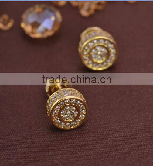 LSE851 fashion men earrings brass zircon jewelry