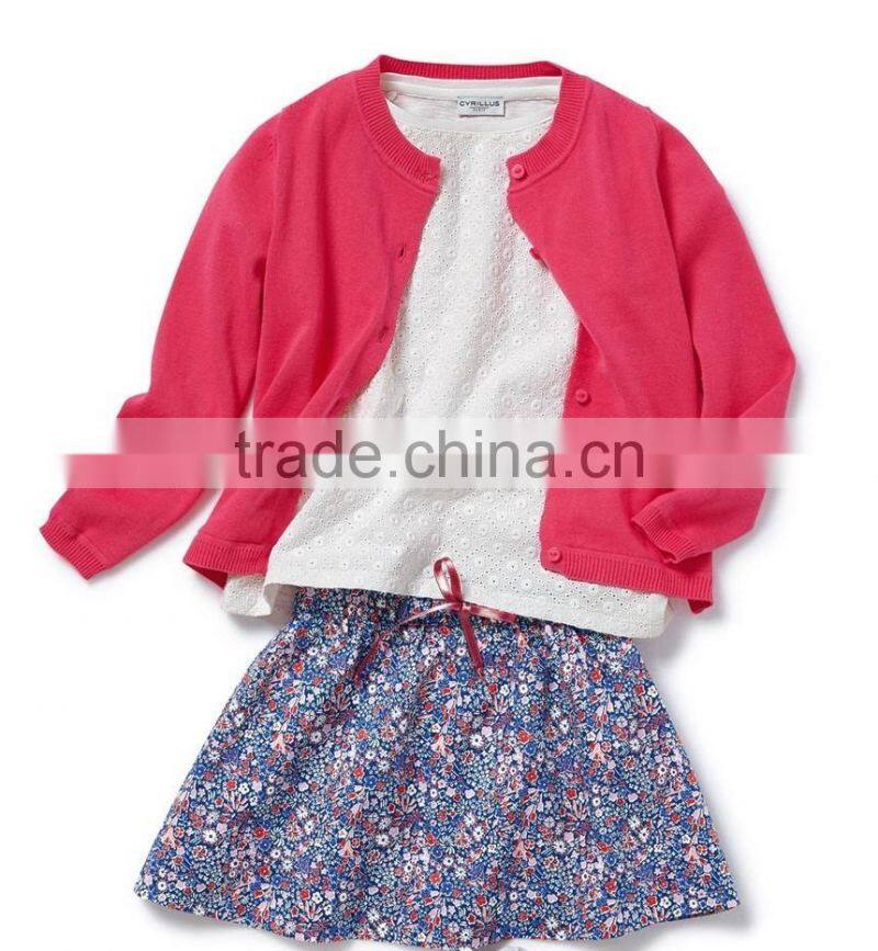 High Quality 100% cotton Round neckline stylish children cardigan (BKNB25)